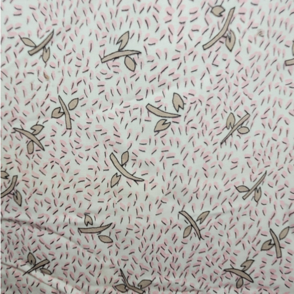 Vintage TJW Pink Gray Confetti Turtle Neck Button Back Long Sleeve Blouse Top - Picture 9 of 14